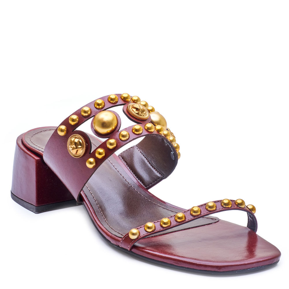 sandalia m|s couro bulgari vinho 374-2
